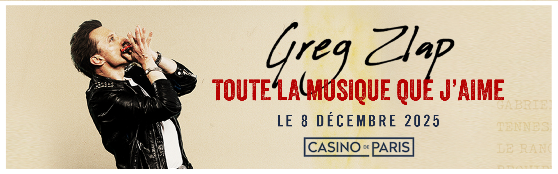 Greg Zlap-8 Décembre 2025- Casino de Paris - Billetterie - Paris