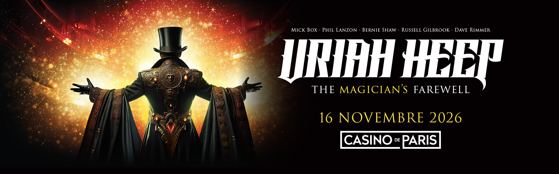 Uriah Heep - Magician'S Farewell - 16 Novembre 2026 - Casino de Paris - Billetterie - Paris